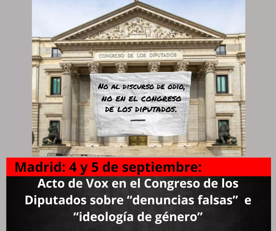 Lee más sobre el artículo ¡ No prestar el Congreso de los Diputados al discurso de odio !