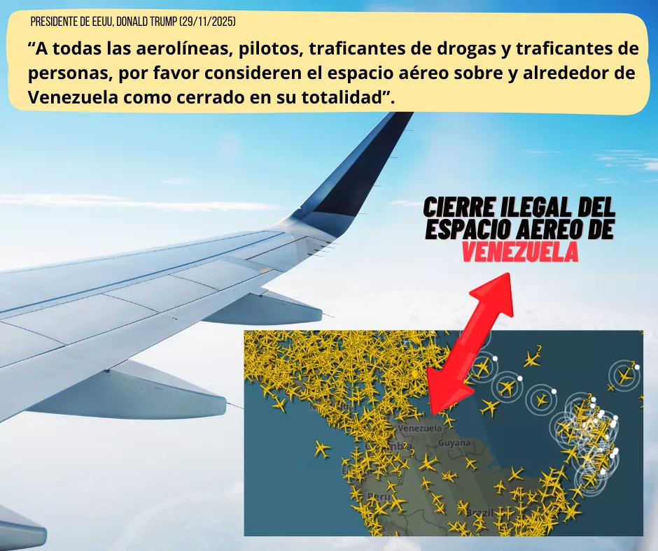 En este momento estás viendo Cierre ilegal del espacio aéreo de Venezuela.