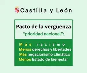 Lee más sobre el artículo Pacto de la vergüenza en Castilla y León.