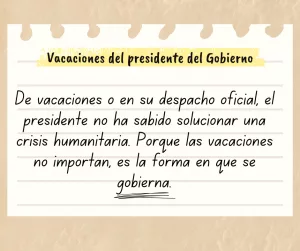 Lee más sobre el artículo Las vacaciones del presidente del Gobierno de España.