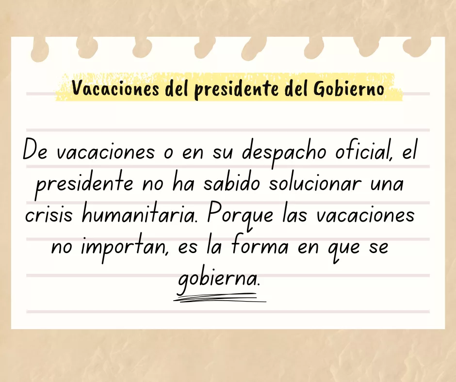 Lee más sobre el artículo Las vacaciones del presidente del Gobierno de España.